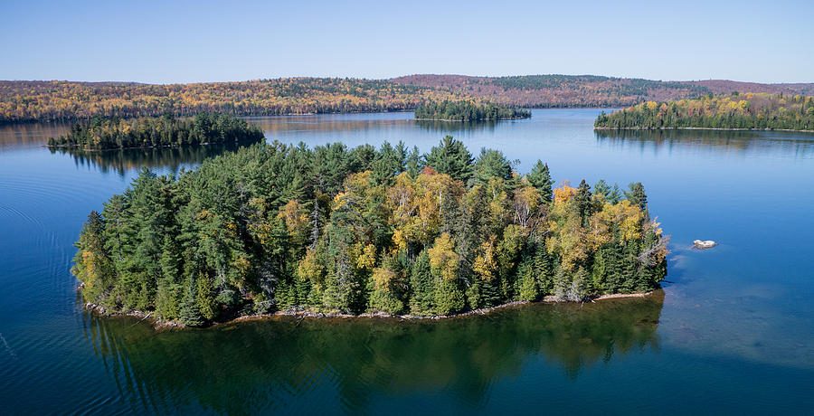 Fall Photograph - Big Cedar Lake. Quebec #1 by Rob Huntley