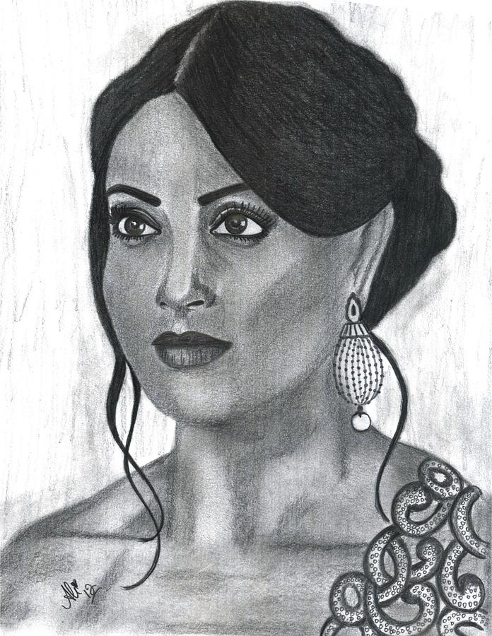 Pakistan Drawing - Bipasha Basu #3 by Bobby Dar