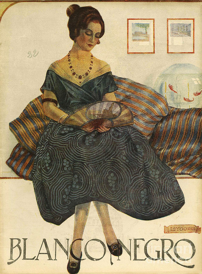 Covers Drawing - Blanco Y Negro  1923  1920s Spain Cc #3 by The Advertising Archives