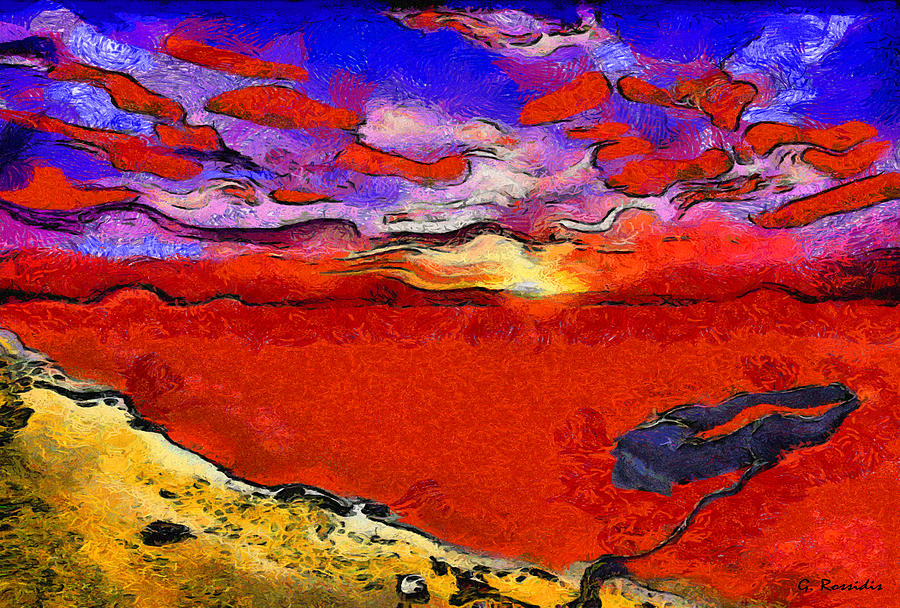 Blood river #1 Painting by George Rossidis