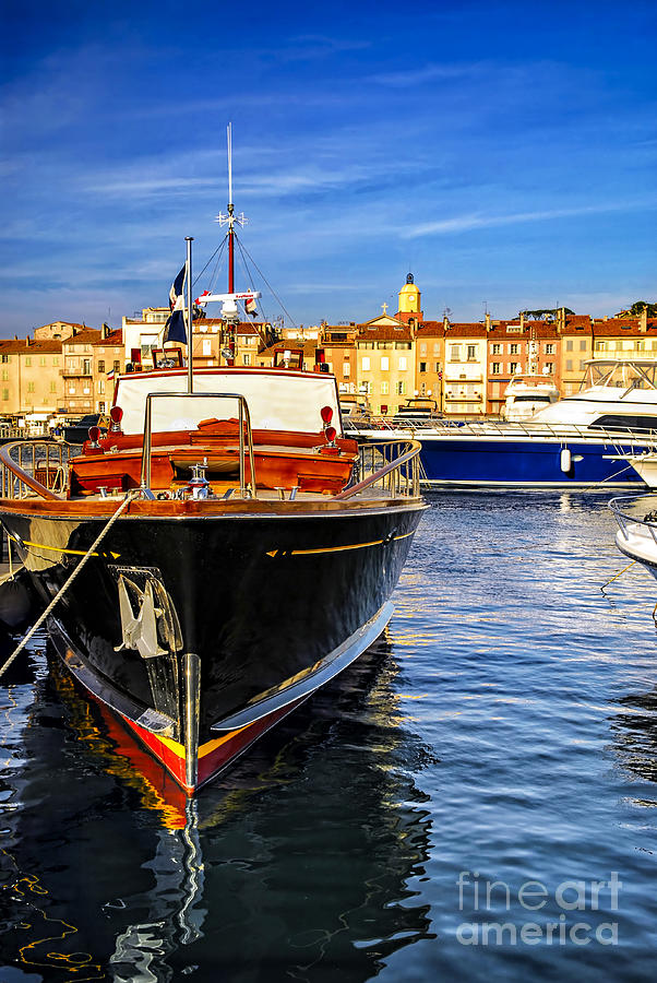 Boats at St.Tropez 4 Photograph by Elena Elisseeva