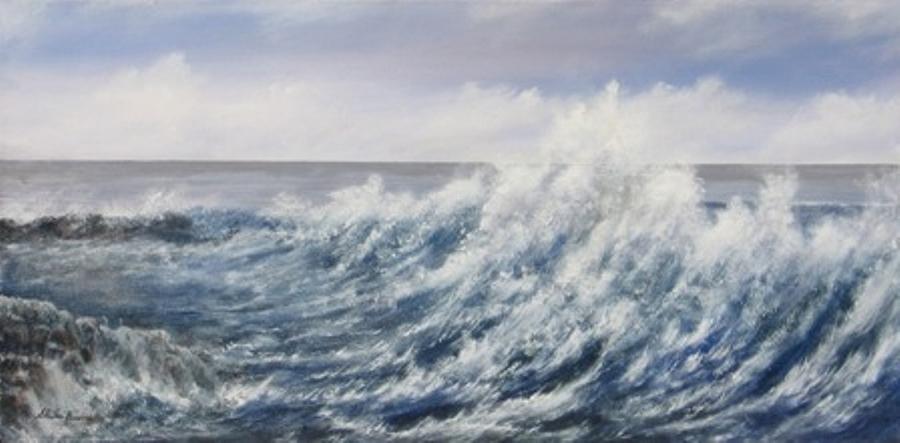 Breaking Wave Painting by Sheila Banga