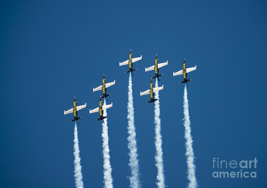 Airplane Photograph - Breitling jet team #3 by Mats Silvan