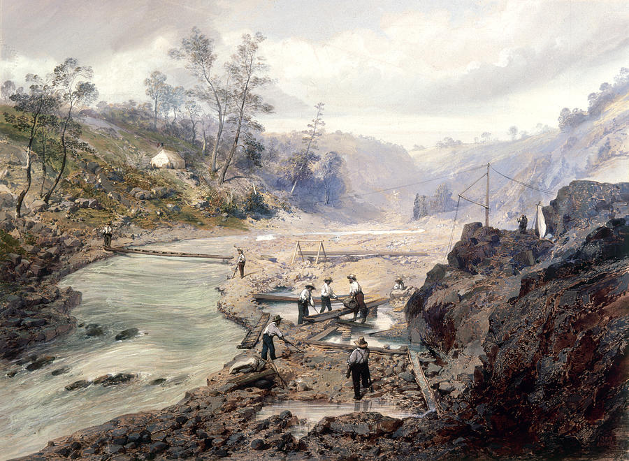 Landscape Painting - California Gold Rush, 1853 #3 by Granger