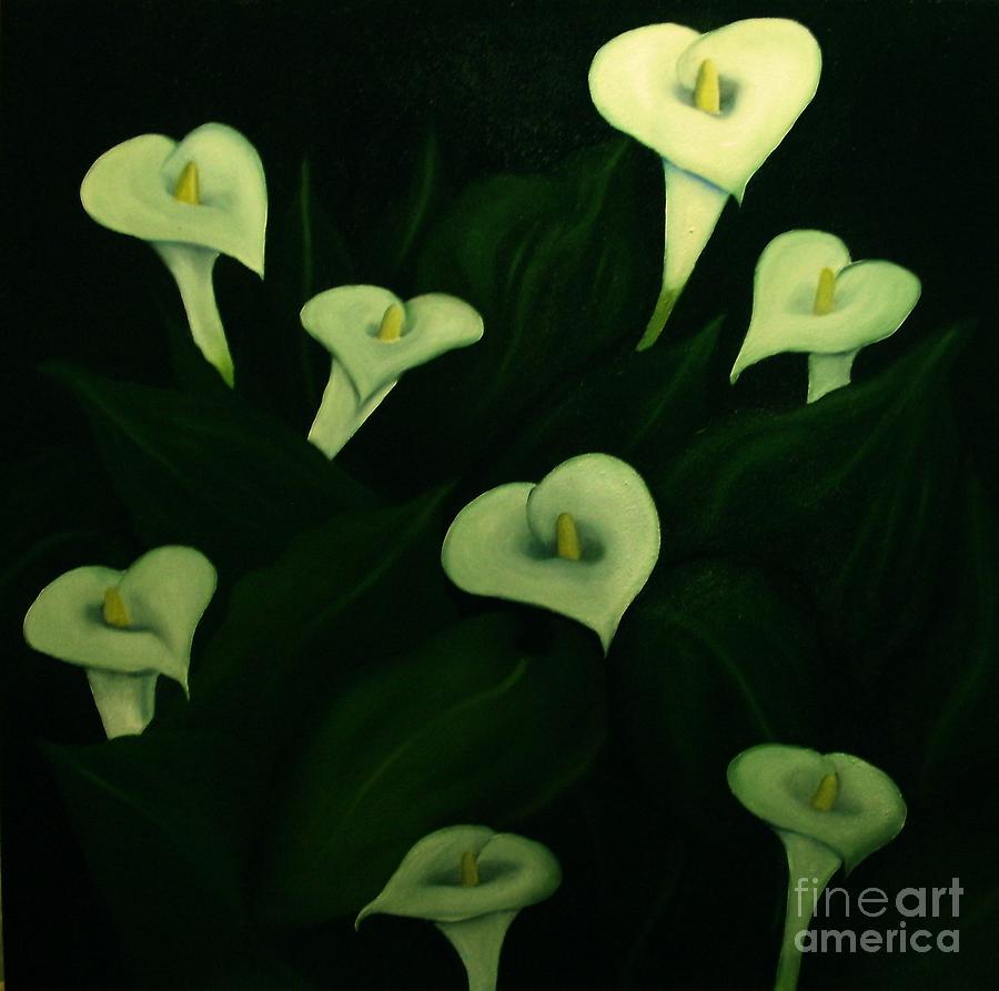 Calla lilies Painting by John Stuart Webbstock