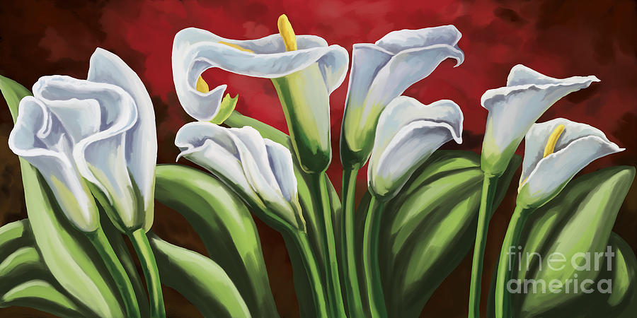 Calla Lilies #3 Painting by Tim Gilliland