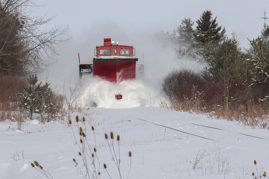 Winter Photograph - Canadian Pacific snow plow #3 by Nick Mares