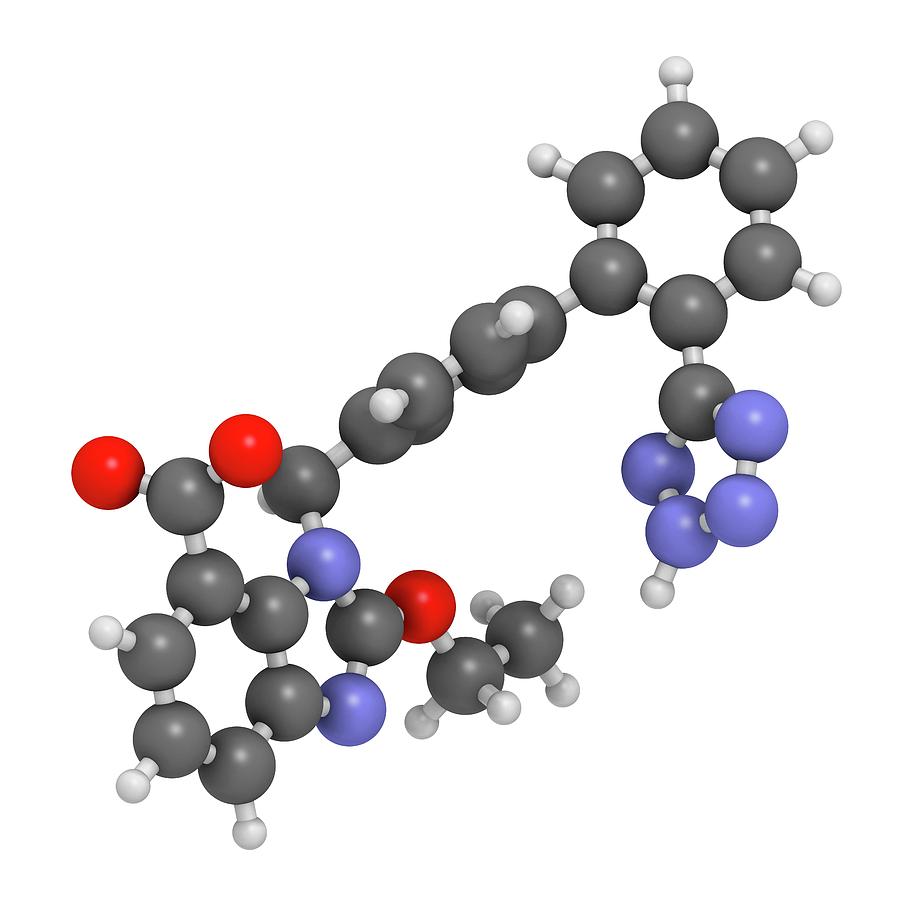 Candesartan Hypertension Drug Molecule Photograph by Molekuul/science ...