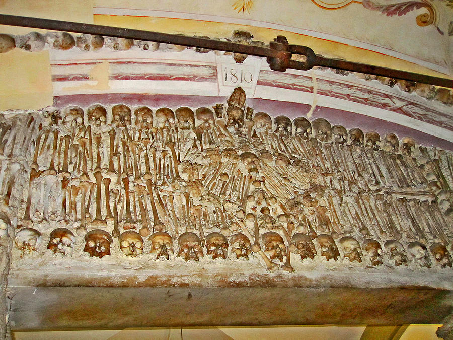 Skeleton Photograph - Capela Dos Ossos. Chapel Of Bones. Evora. Portugal. #3 by Andy i Za