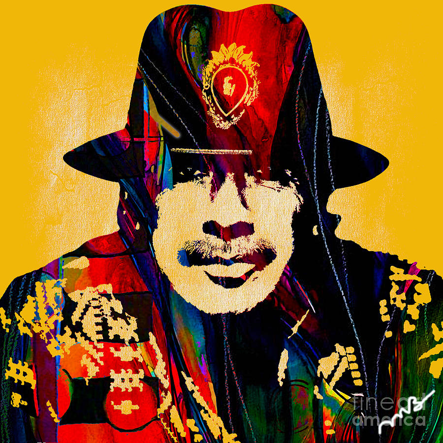 Carlos Santana Collection #3 Mixed Media by Marvin Blaine - Pixels