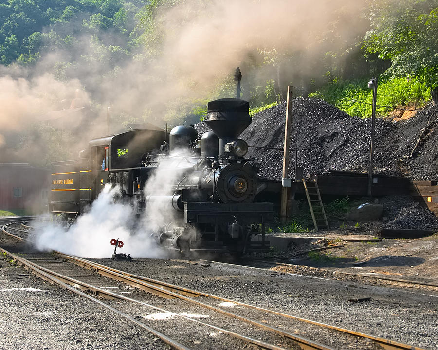 Train Photograph - Cass Scenic Railroad #4 by Mary Almond