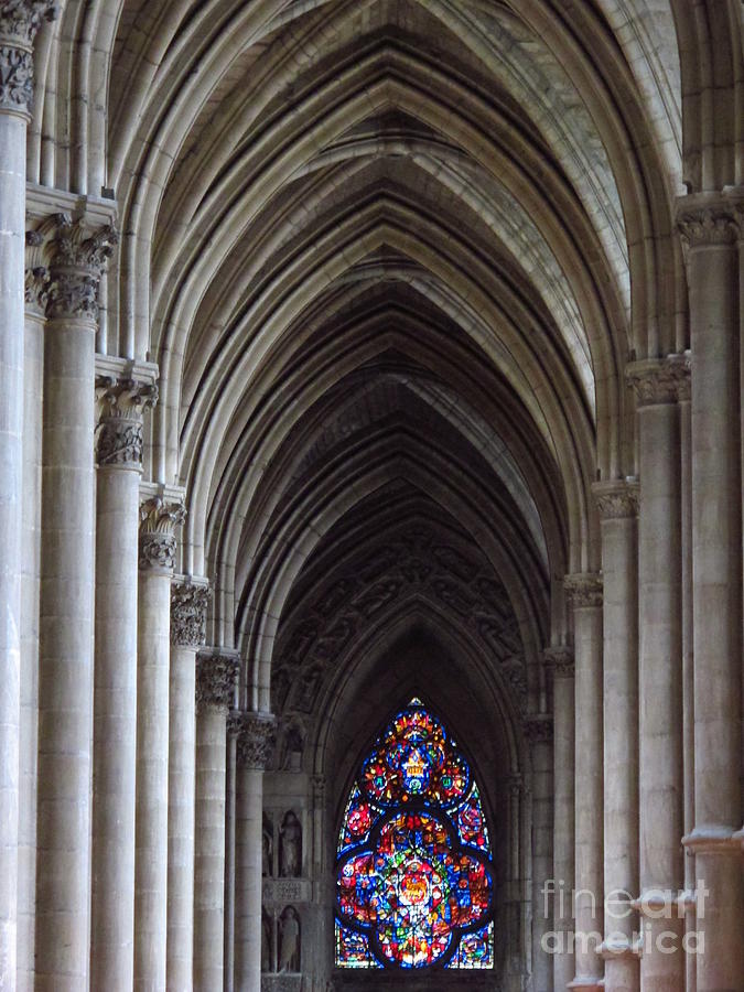Cathedral Photograph - Cathedral at Reims France #3 by Luis Moya