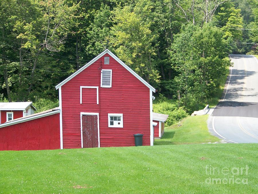 Tree Photograph - Catskill Red Barn #3 by Kevin Croitz