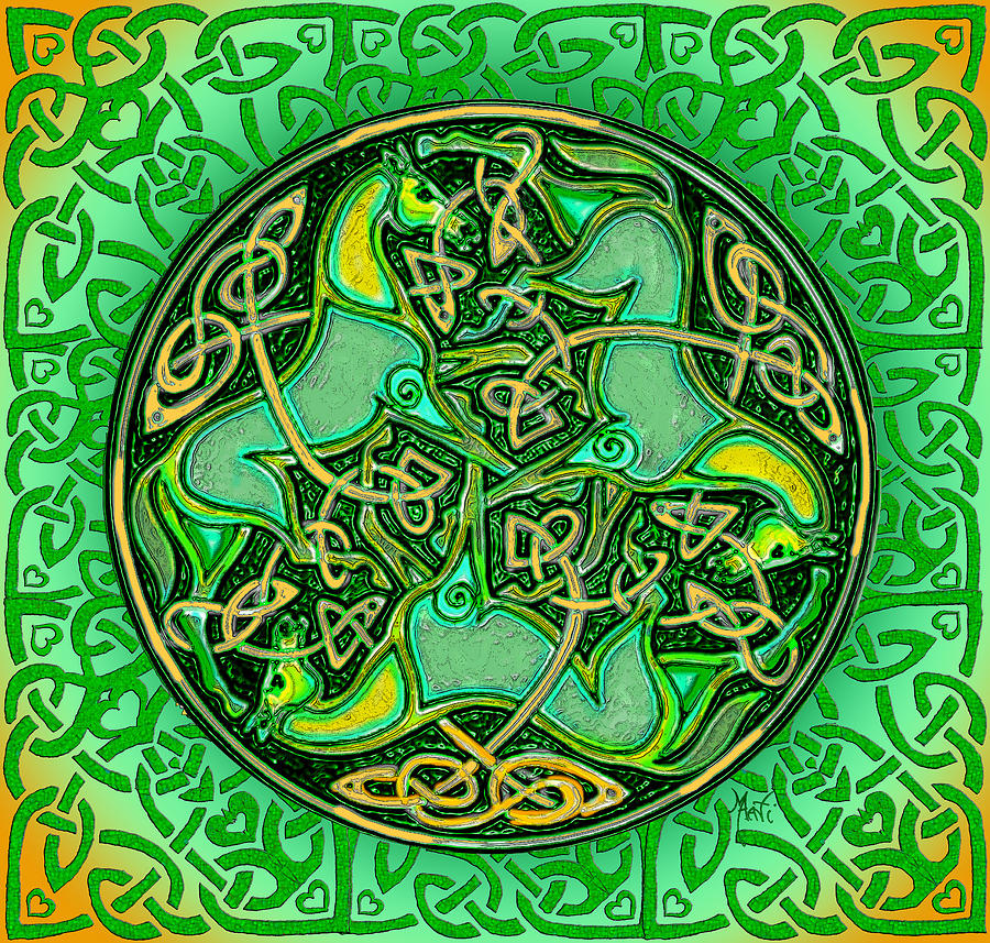 3 Celtic Irish Horses Digital Art