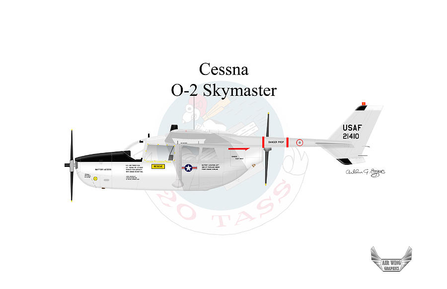 Cessna O-2 Skymaster #4 Digital Art by Arthur Eggers