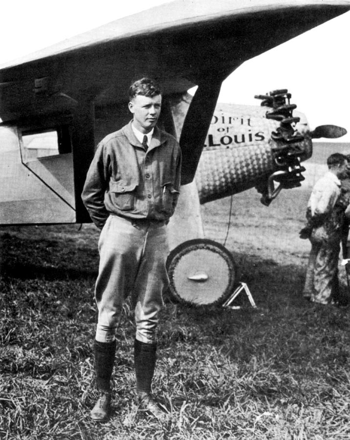 Transportation Photograph - Charles Lindbergh, American Aviator #3 by Science Source