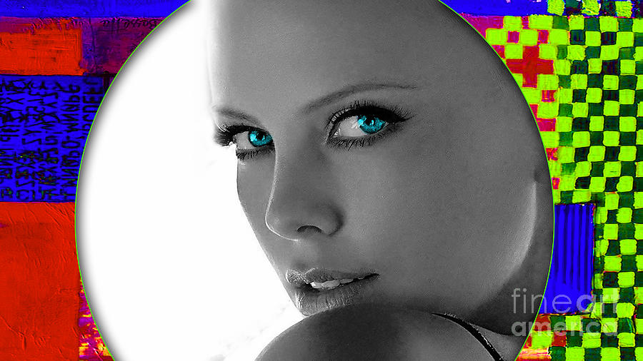 Charlize Theron Mixed Media - Charlize Theron #3 by Marvin Blaine