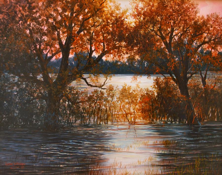 Sunset Painting - Cheney Sunset #3 by Lynne Wright
