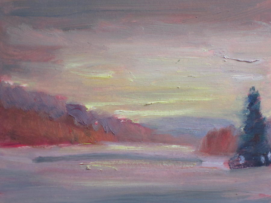 Cheshire Lake #3 Painting by Len Stomski