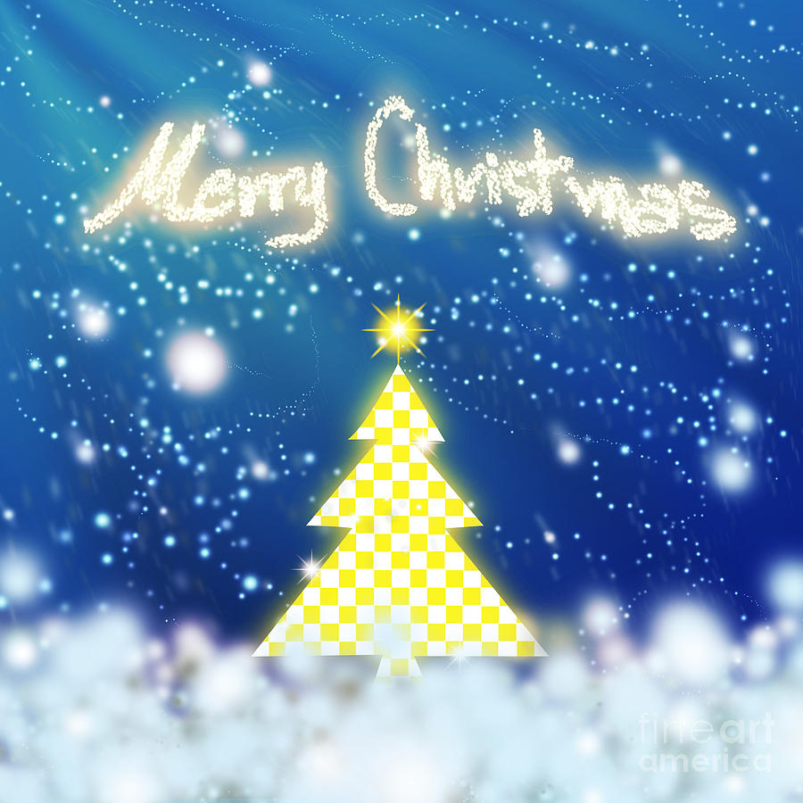 Backdrop Digital Art - Chess Style Christmas Tree 3 by Atiketta Sangasaeng Backdrop Digital Art - Chess Style Christmas Tree 3 by Atiketta Sangasaeng