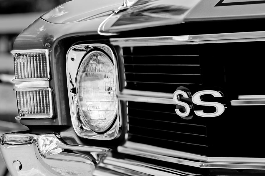 Chevrolet Chevelle SS Grille Emblem #3 Photograph by Jill Reger