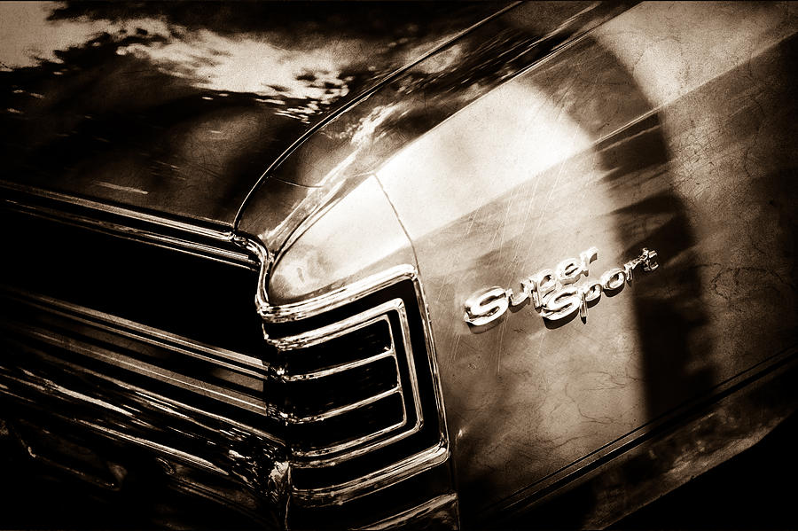 Car Photograph - Chevrolet Chevelle SS Taillight Emblems #3 by Jill Reger