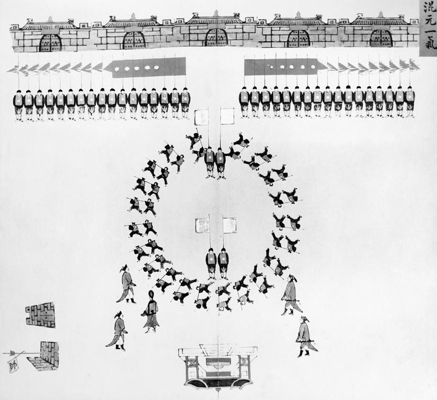 Flag Drawing - China Army Drills, C1900 #3 by Granger