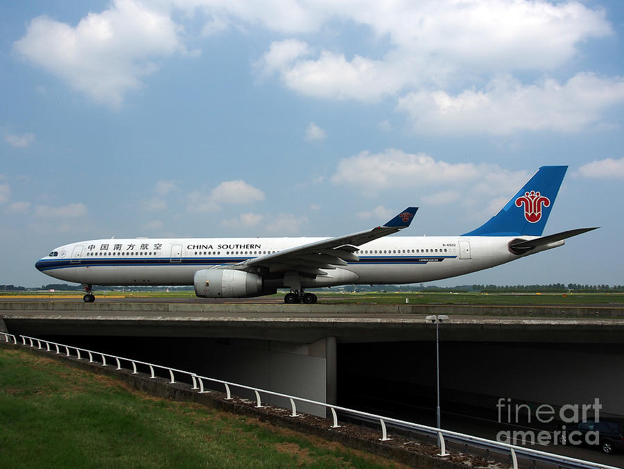 Transportation Photograph - China Southern Airlines Airbus A330 #3 by Paul Fearn