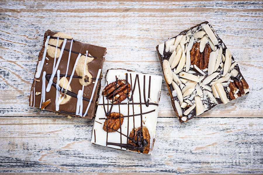 Candy Photograph - Chocolate caramel bark #3 by Elena Elisseeva