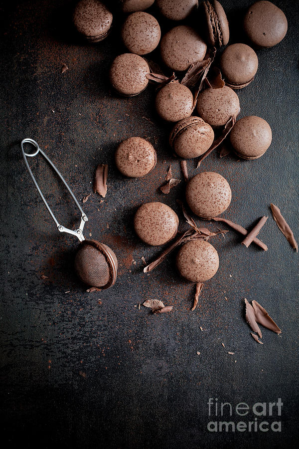 Chocolate macaroons #3 Photograph by Kati Finell