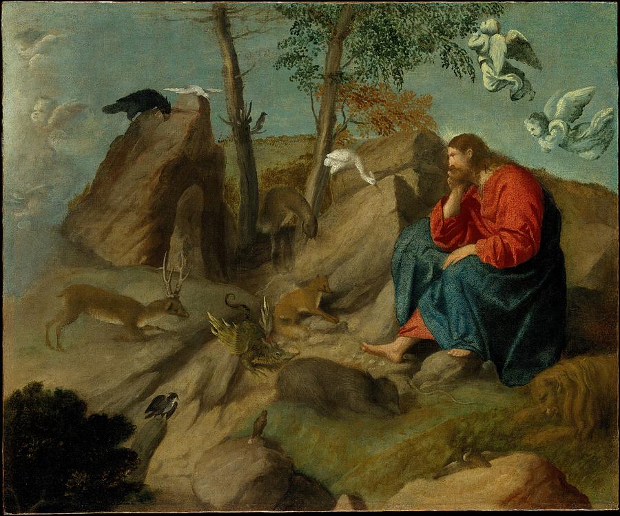 Christ In The Wilderness Painting By Moretto Da Brescia - Fine Art America