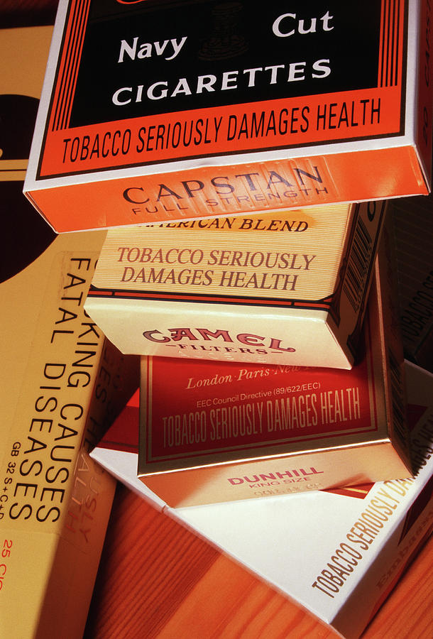 Cigarette Packets #3 Photograph by Tony Craddock/science Photo Library