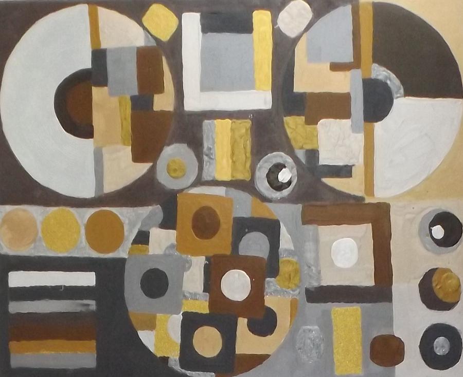 Brown Painting - Circles #3 by Circles of Art