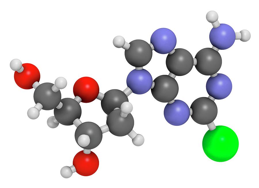 Cladribine Photograph - Cladribine Cancer Drug Molecule #3 by Molekuul