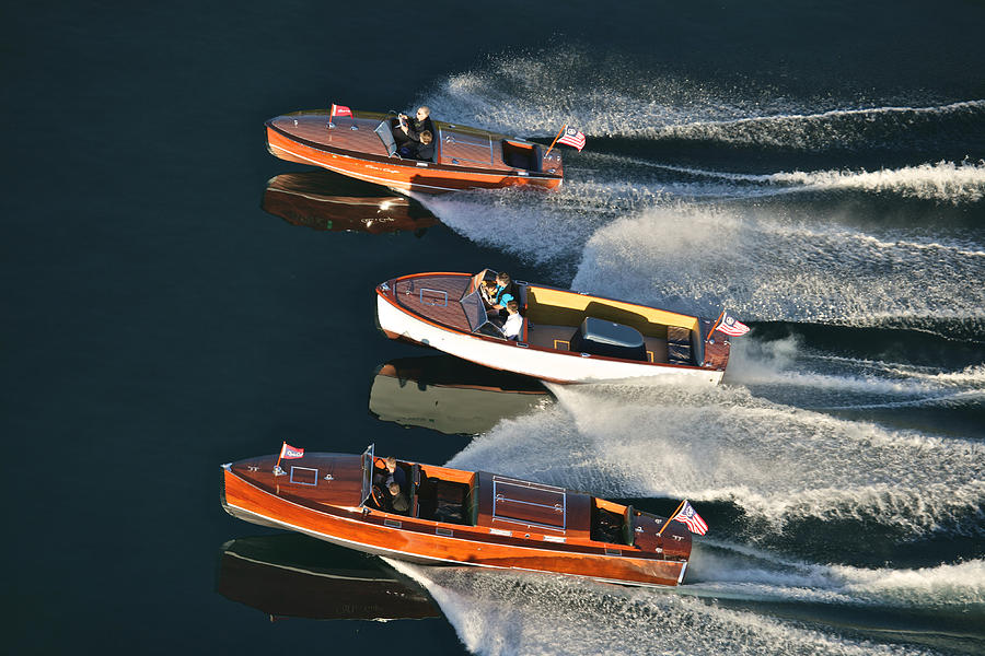 Boat Photograph - Classic Chris Craft Runabouts #1 by Steven Lapkin