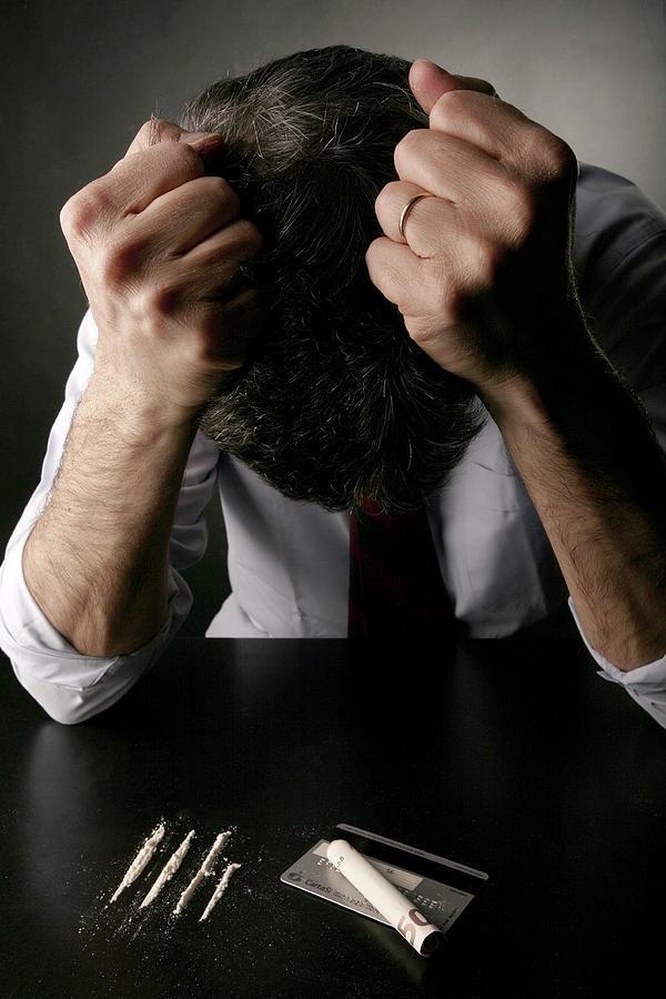 Cocaine Photograph - Cocaine User #3 by Mauro Fermariello/science Photo Library