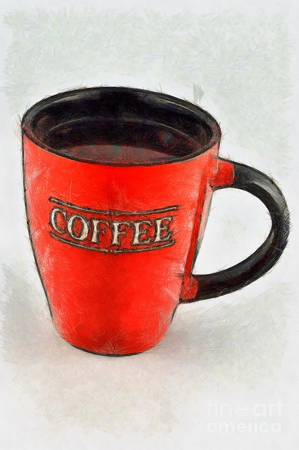 Coffee Painting - Coffee #4 by George Atsametakis