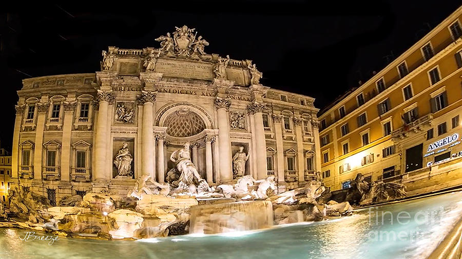 3 Coins Trevi Fountain.Rome Digital Art by Jennie Breeze