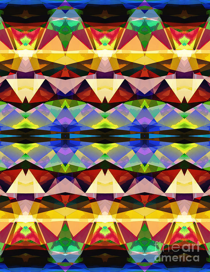 Colorful Geometric Abstract #3 Digital Art by Phil Perkins