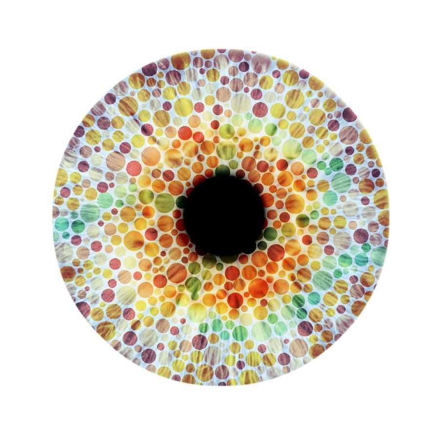 Iris Photograph - Colour blindness, conceptual image #3 by Science Photo Library