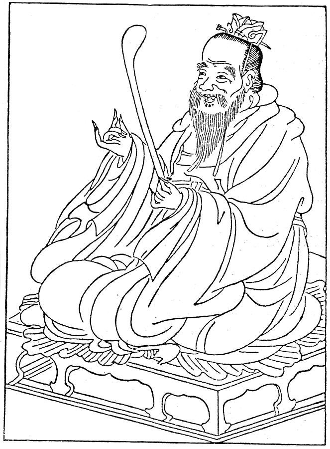 Confucius (c551-479 B #3 Drawing by Granger