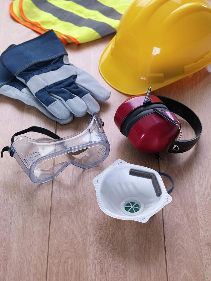 Still Life Photograph - Construction Safety Equipment #3 by Tek Image