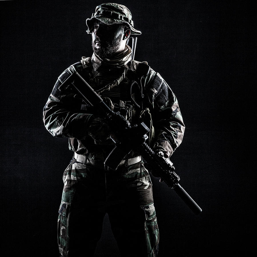 Contour Shot Of U.s. Special Forces Photograph By Oleg Zabielin - Pixels