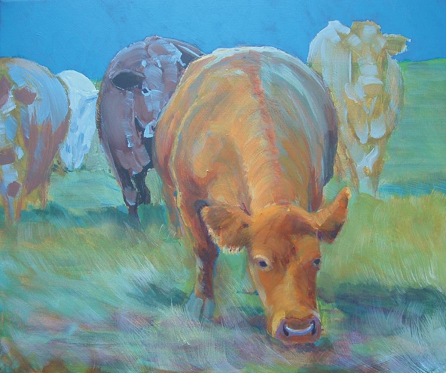 Cows  #14 Painting by Mike Jory