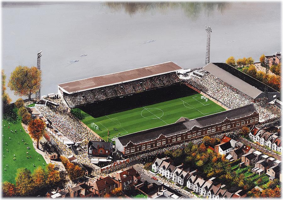 Football Painting - Craven Cottage - Fulham #1 by Kevin Fletcher