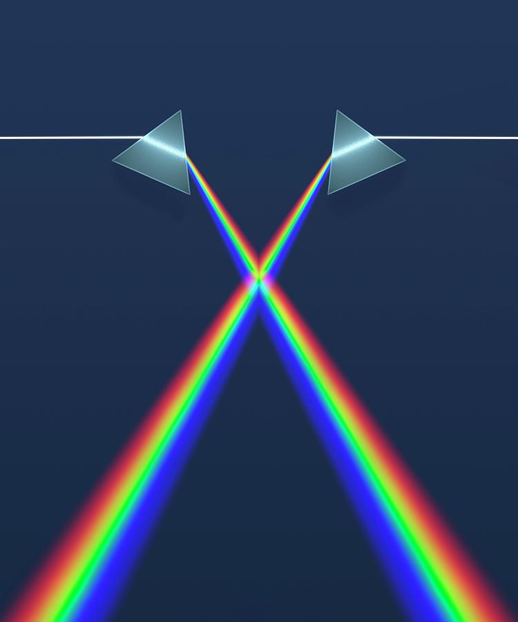 Crossed Prisms With Spectra #3 Photograph by David Parker