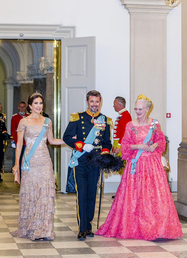 Crown Prince Frederik of Denmark Holds Gala Banquet At Christiansborg Palace #3 Photograph by Patrick van Katwijk