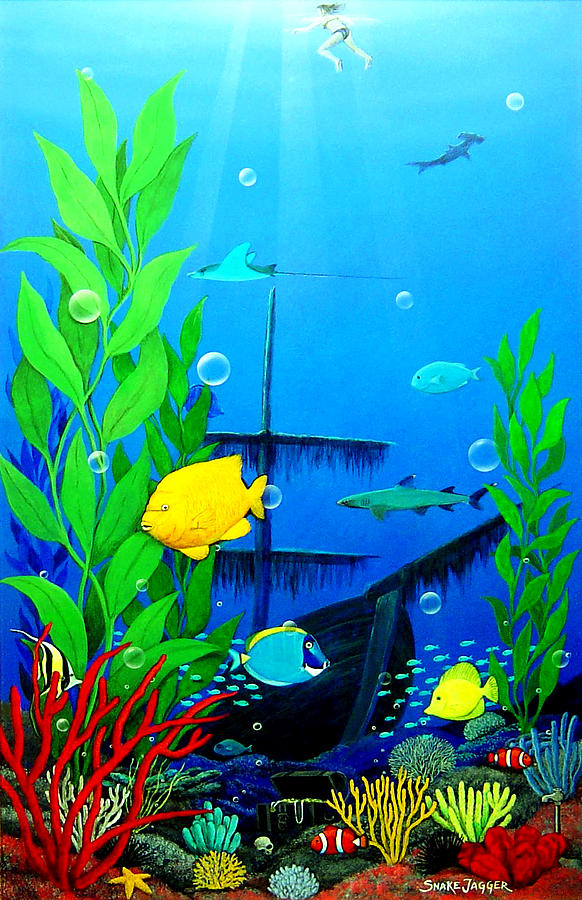 3-D Aquarium Painting by Snake Jagger