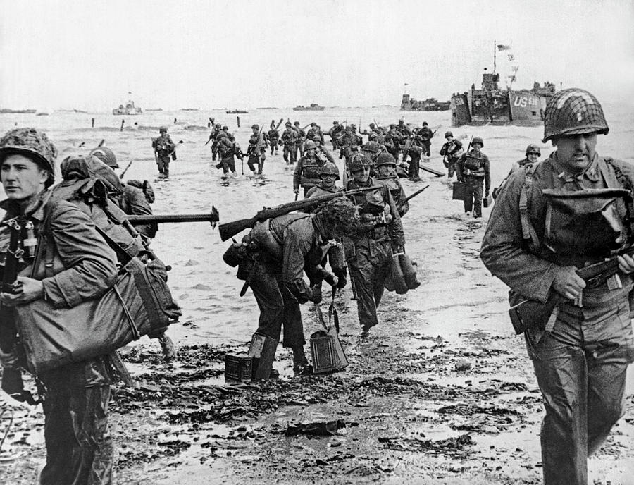 D-Day Invasion #3 Photograph by Underwood Archives