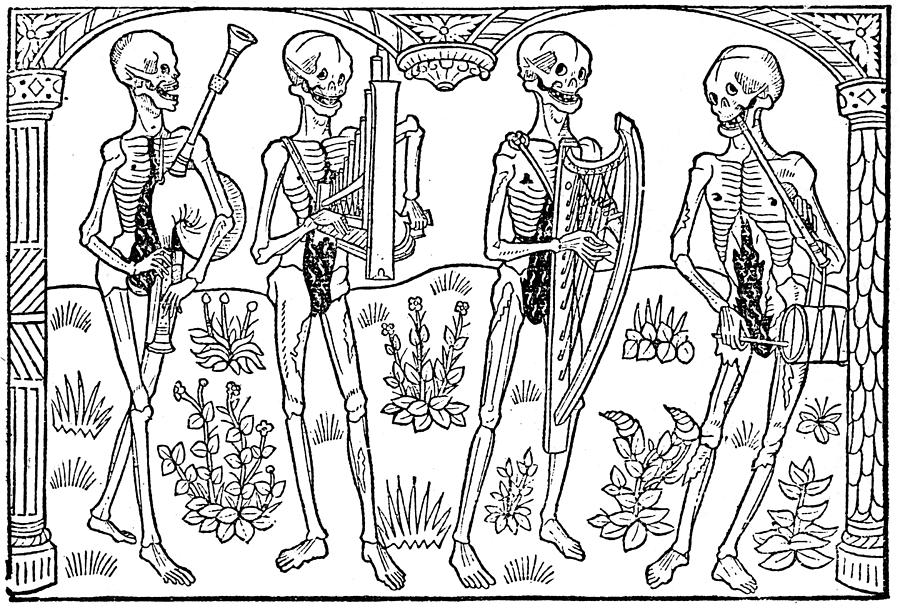 Dance Of Death, 1490 #1 Painting by Guyot Marchand